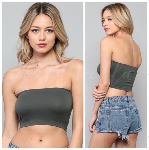 Gray Seamless Bandeau - Picture 1 of 1
